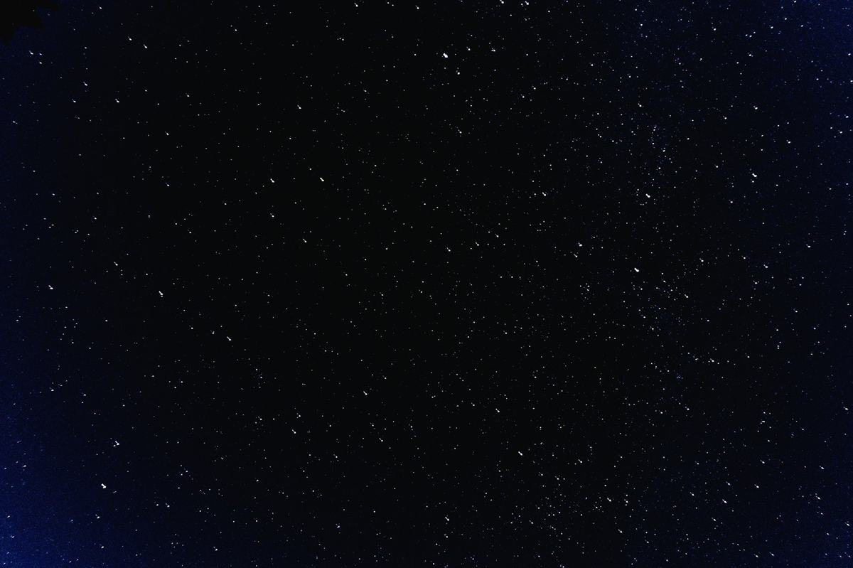Stars over the ridge after dark